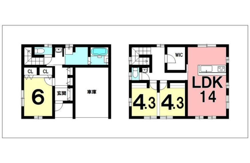 間取り図 3LDK＋WIC、オール電化【建物面積98.95m2（29.93坪）】