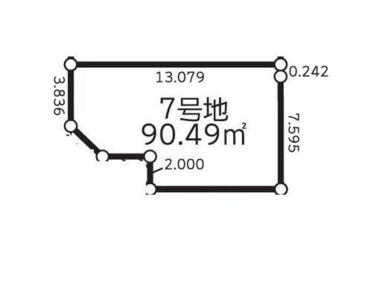 土地図面 土地面積約27坪ございます。