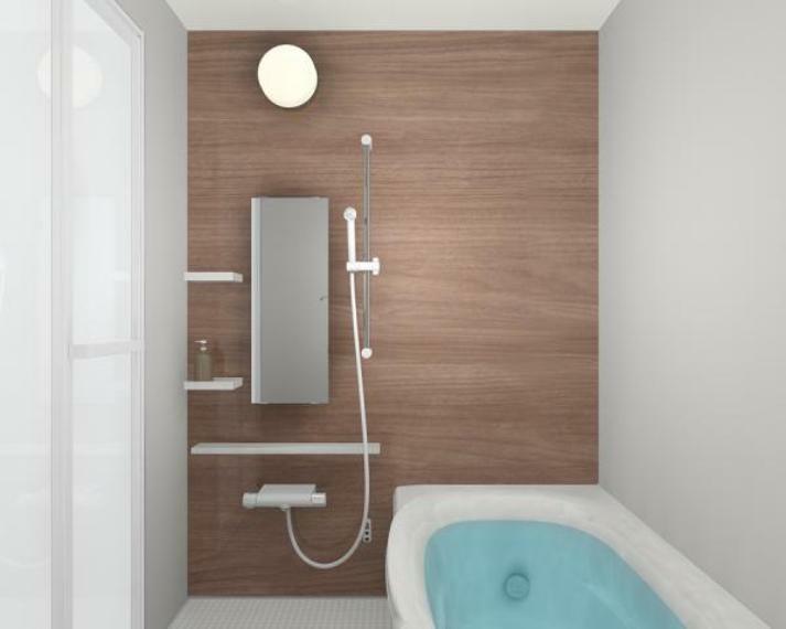 浴室 【同仕様写真】浴室はLIXIL製の新品のユニットバスに交換します。床は水はけがよく汚れが付きにくい加工がされているのでお掃除ラクラクです。