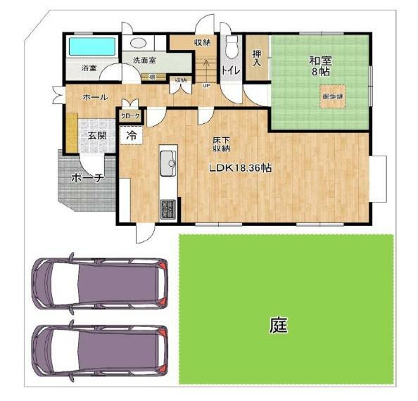 区画図 「町田市金井3丁目」三井ホーム施工の注文住宅！　大型5LDKです！