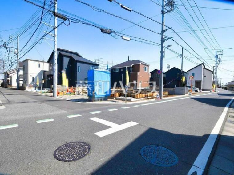 現況写真 接道状況および現場風景　【清瀬市中清戸1丁目】