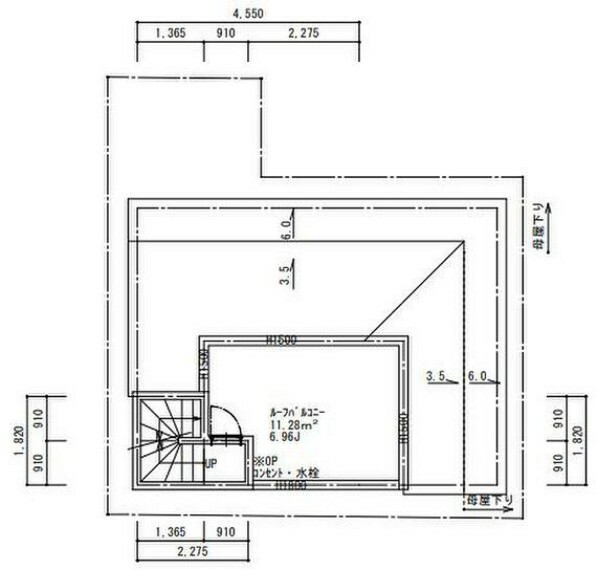 参考プラン間取り図 建物プラン例（D号地3階）建物価格2222万円（税込）、建物面積81.1平米