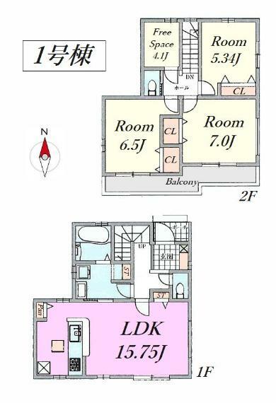 間取り図 2号棟間取り