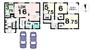 間取り図 【2号地/全4区画】【オール電化】4区画の分譲地　約50坪　駐車2台可　スーパーや教育施設が徒歩圏内　前道約6m　