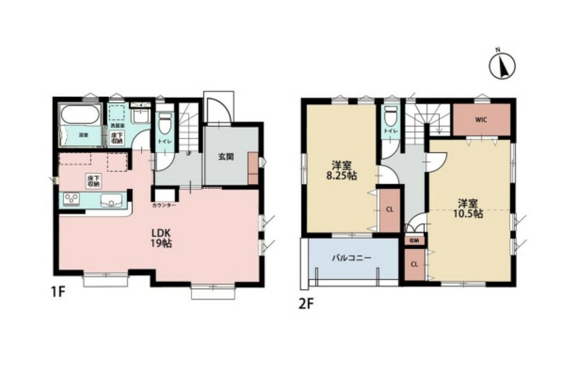 伸び伸びくつろげる19帖の大型LDK！