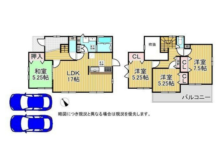 間取り図 吹き抜け玄関が温かくお迎えしてくれる間取り！