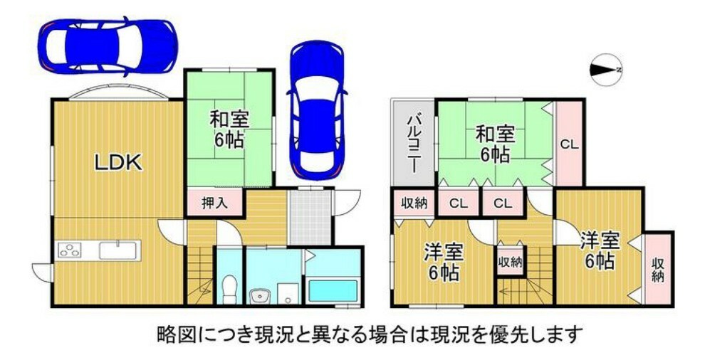 間取り図 採光を考えた間取りです