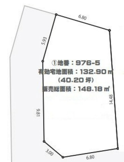 土地図面 1号区土地図