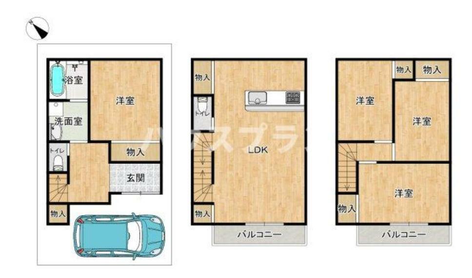 間取り図 家族とのコミュニケーションとプライベートの時間のバランスを取りやすい間取り