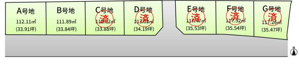 土地図面 間取 全7区画のNEWタウン