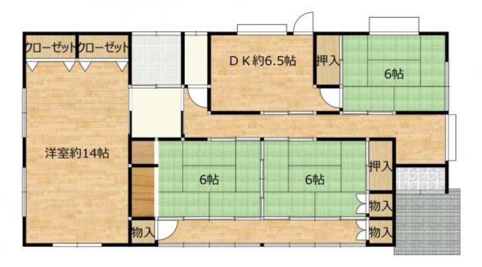 間取り図 【リフォーム前間取り】リフォーム前間取りになります。4DKを4LDKへ間取り変更予定。