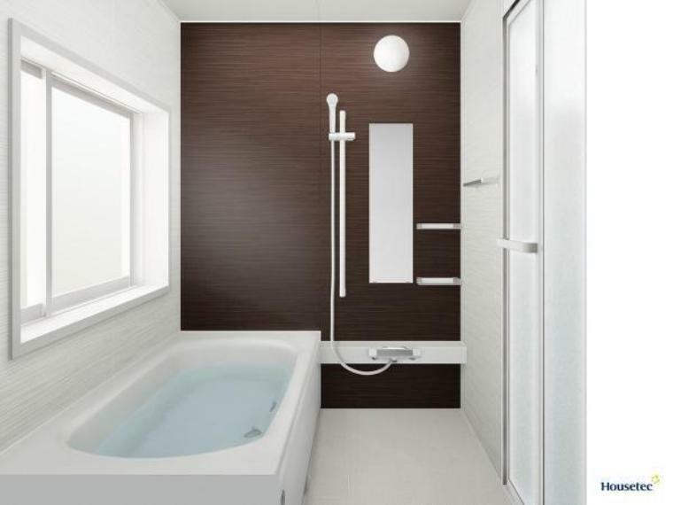 【リフォームした場合同仕様写真】浴室はハウステック製の新品のユニットバスに交換します。足を伸ばせる1坪サイズの広々とした浴槽で、1日の疲れをゆっくり癒すことができますよ。