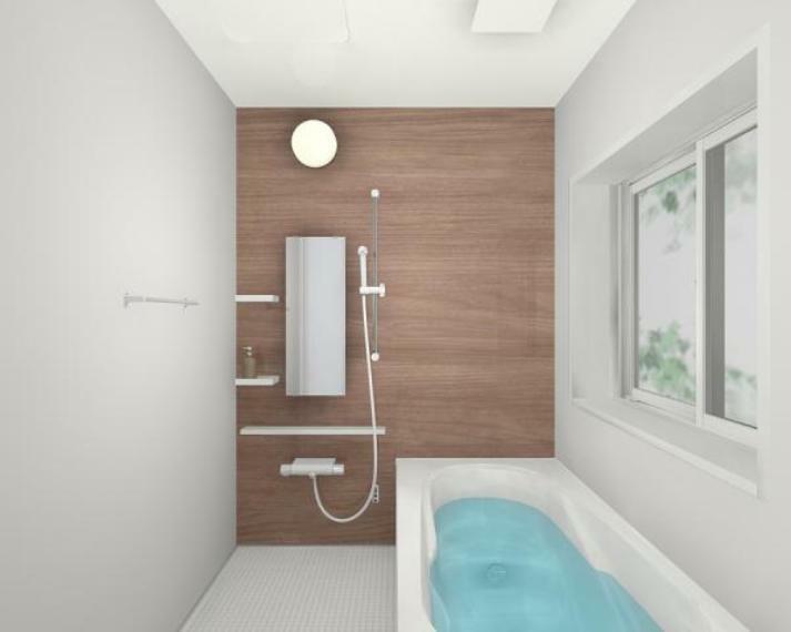 浴室 【同仕様写真】浴室はLIXIL製の新品のユニットバスに交換予定です。足を伸ばせる1坪サイズの広々とした浴槽で、1日の疲れをゆっくり癒すことができますよ。物件により、色や仕様が異なる場合があります。
