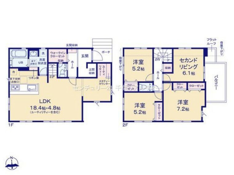 間取り図 3LLDKの魅力的な間取り！LDKはゆったりとした空間で、ご家族との団らん時間が、より一層充実したものになりますね！家族との仲が深まり、自然と笑顔が増えそうです！