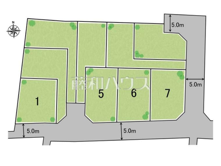 区画図 【5号地】全体区画図　【小金井市貫井南町4丁目】