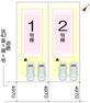 区画図 【1号棟】駐車スペース2台分！