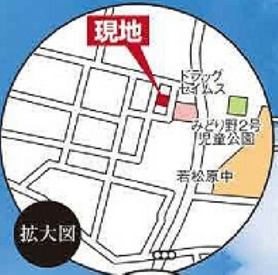 土地図面 現地案内図・拡大