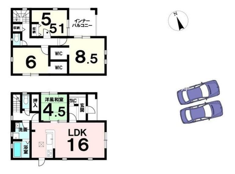 間取り図 【1号地/全4区画】