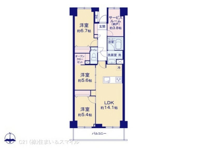 間取り図 図面と異なる場合は現況を優先