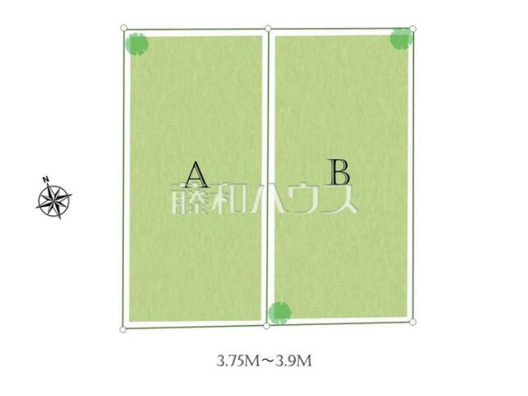 区画図 【B号地】全体区画図　【府中市朝日町2丁目】