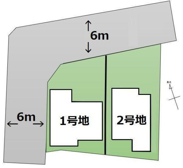 区画図 区画図 全2区画　1号地