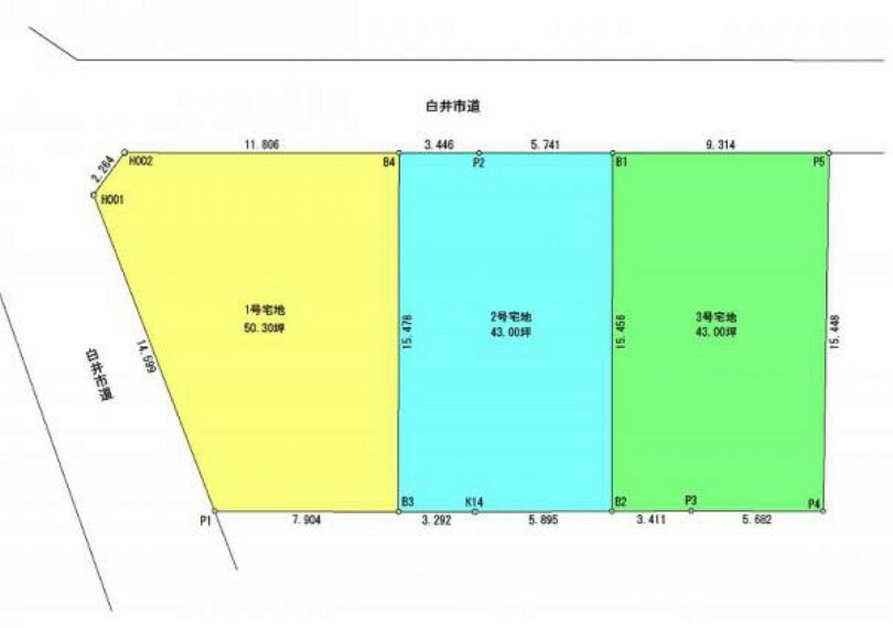 区画図 本物件は2号地です