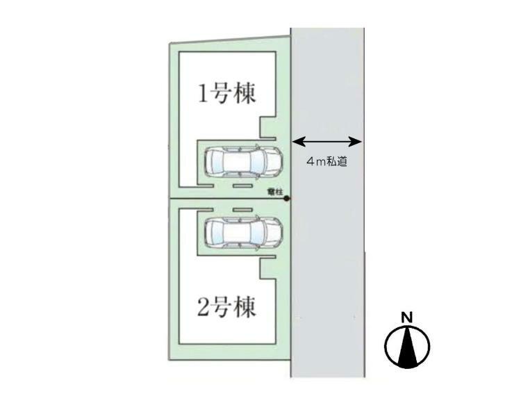 区画図 2号棟になります。　