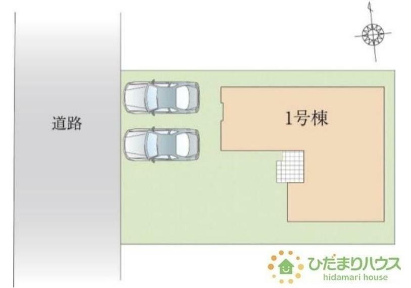 区画図 前面道路幅6m 車の出入りもラクラクできちゃいます（^^