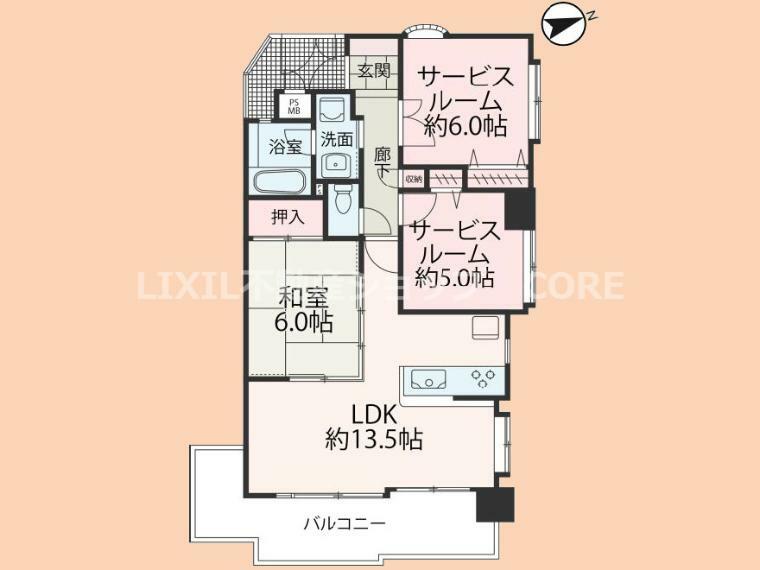 間取り図 9階部分・人気の角部屋で開放的なお部屋！リフォーム済で室内も綺麗な1LDK＋2Sです。