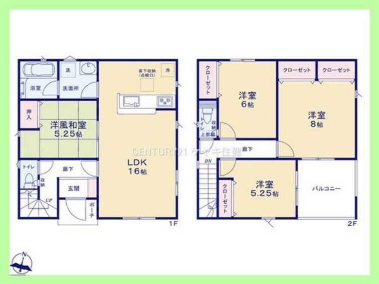 間取り図 4LDK。土地163.03平米（49.31坪）建物94.77平米（28.66坪）。 家族が集い、寛ぐ暮らしの空間。将来に渡って住みやすく、プランニングを重ねて設計された間取り。