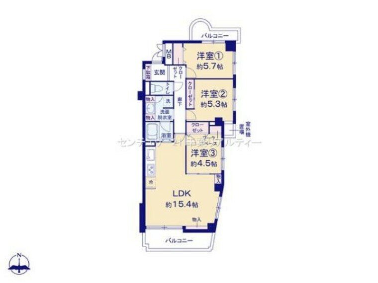 間取り図 3LDKの魅力的な間取り！LDKはゆったりとした空間で、ご家族との団らん時間が、より一層充実したものになりますね！家族との仲が深まり、自然と笑顔が増えそうです！