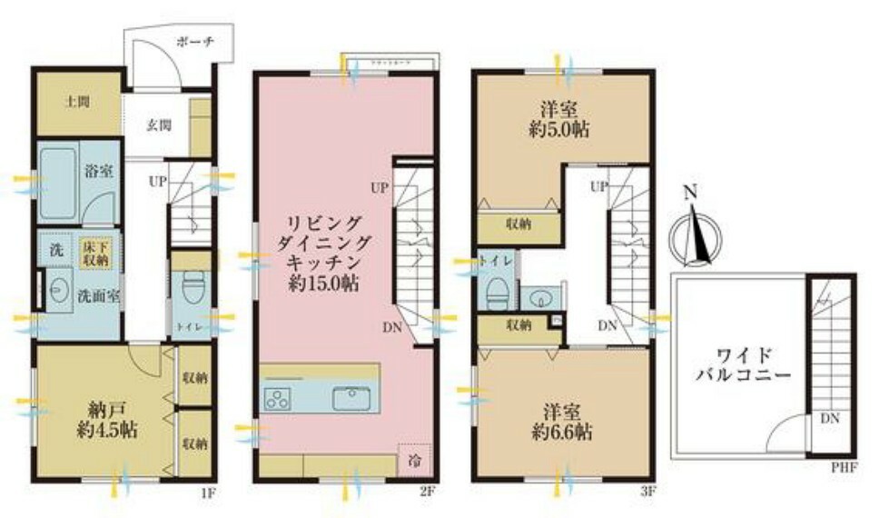 間取り図 2SLDK、土地面積49.72平米、建物面積88.6平米