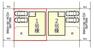 区画図 1号棟:配置図です。駐車2台可能。