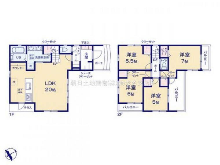 間取り図 【間取り図:4LDK】大型SCやダブルボウル洗面など設計士拘りの間取りになっております。