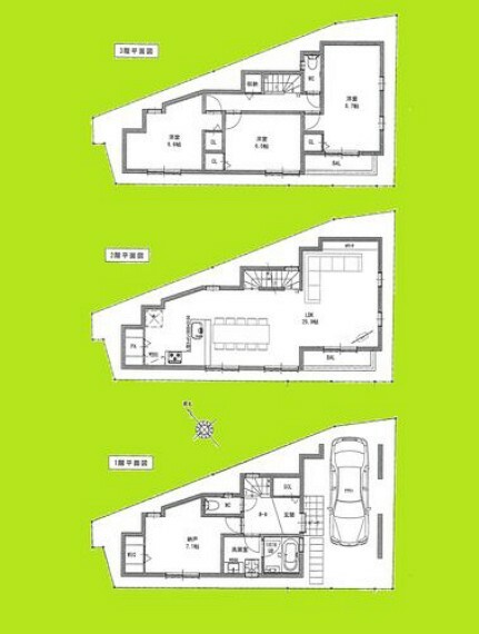 区画図 参考プラン延床面積:141.33平米建物参考価格:2610万円※参考プラン洋室と記載の居室に関して、建築基準法上では一部「納戸」扱いとなる可能性がございます。