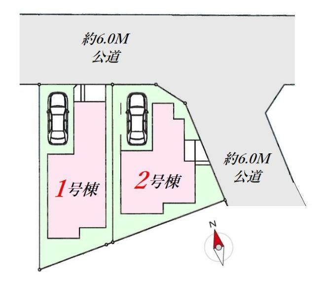 区画図 対象区画は2号棟