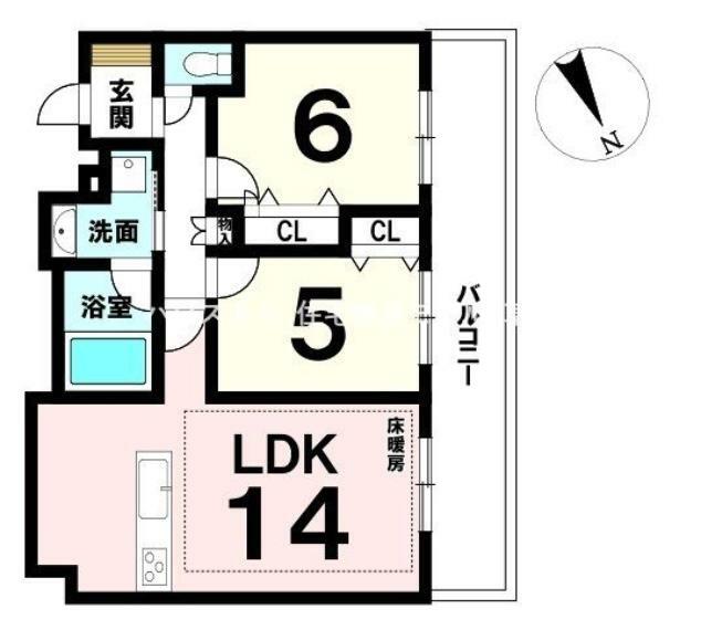 間取り図 【JR草津駅まで徒歩6分！】10階部分につき眺望・通風・採光良好　スーパー等お買い物施設も徒歩圏内！