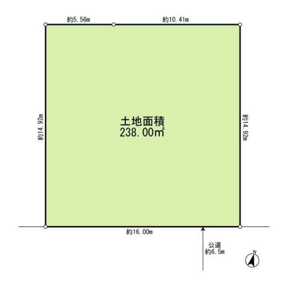 区画図 「たまプラーザ・あざみ野」2駅利用可。都内へも横浜方面へもアクセス良好です。南向きで敷地の形も整っているので土地を有効活用できます。また前面道路幅が6.5mあるので、お車の運転も安心してできそうです。