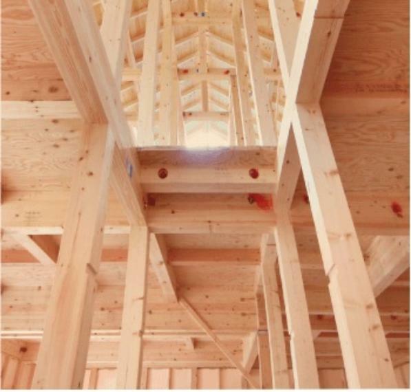 ～地震に強い家～I.D.S工法は「木造軸組-パネル工法」外壁、1・2階床組、屋根を構造用合板で一体化させ、高い耐震性を実現させています。