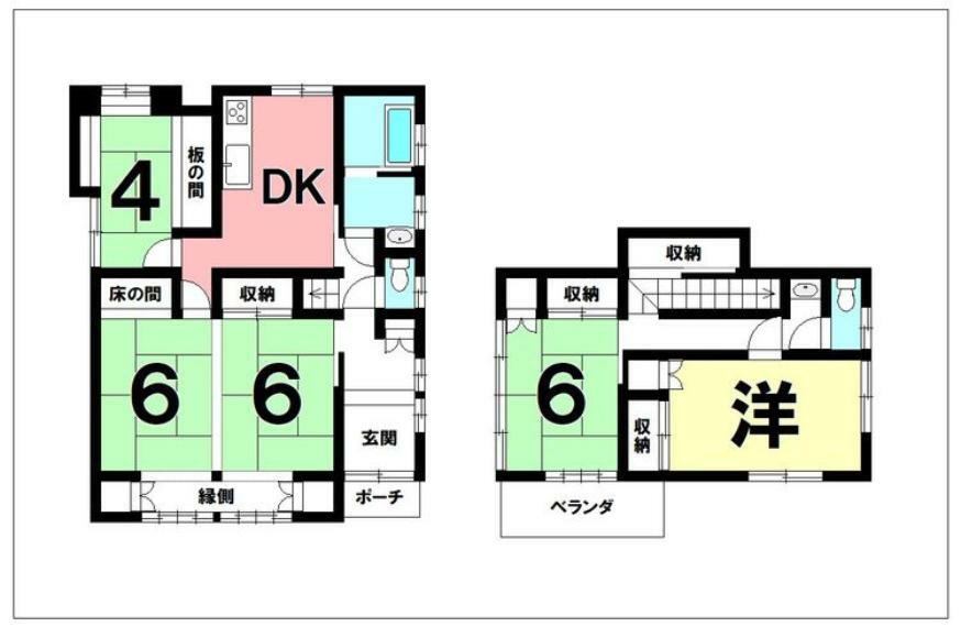5DK【建物面積108.57m2（32.84坪）】室内程度良好です