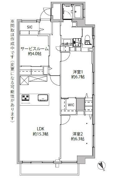 間取り図 角部屋につき窓が多く風通しの良い間取り。個室が3つありファミリーで暮らしやすい空間です！