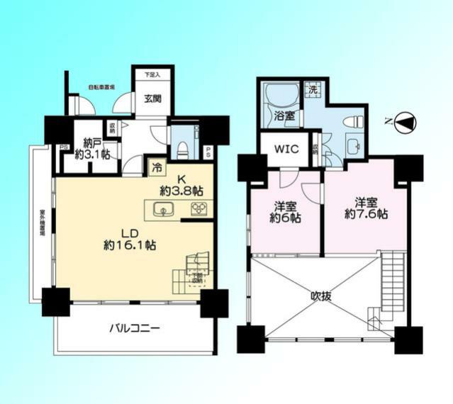 間取り図 LDKは約20帖。空間が生きる設計を一度ご覧ください。