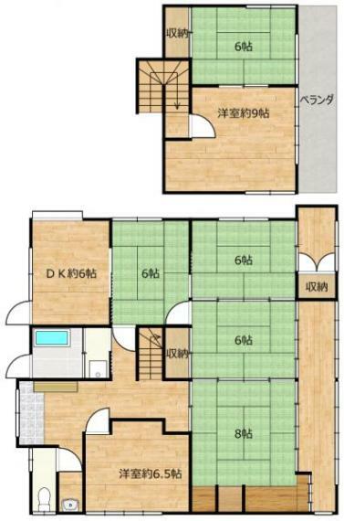 間取り図 【リフォーム前間取図】現況リフォーム前の間取図になります。これから宅内各居室間取変更を行っていく予定です。