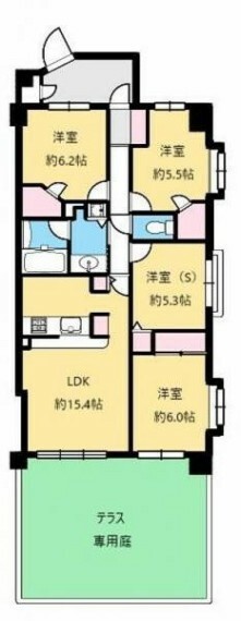 ネオステージ南万騎が原(4LDK) 1階の間取り