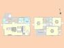 間取り図 1階は17.5帖の広々LDKに2階は収納豊富な3部屋がございます。ルーフバルコニー付きの住居ですのでお洗濯物はもちろんお子様のプールやBBQなどで思いで作りをされてみてはいかがでしょう