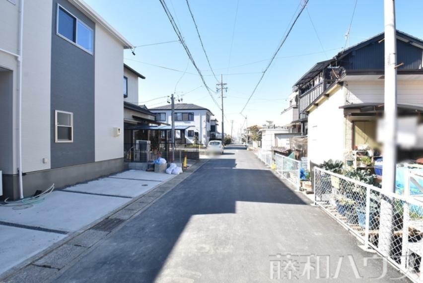 現況写真 接道状況および現場風景　【北名古屋市久地野幟立】