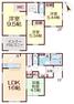 間取り図 LDK16帖・WIC・和室・浴室暖房乾燥機・南向きバルコニー