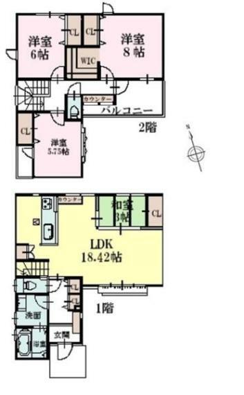 4LDKの魅力的な間取り！LDKはゆったりとした空間で、ご家族との団らん時間が、より一層充実したものになりますね！家族との仲が深まり、自然と笑顔が増えそうです！