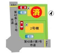2号棟:敷地内に2台並列駐車可能です。