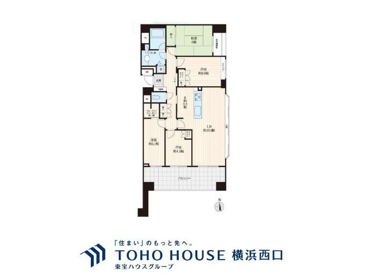 パークハイム横濱山手(4LDK) 6階の間取り